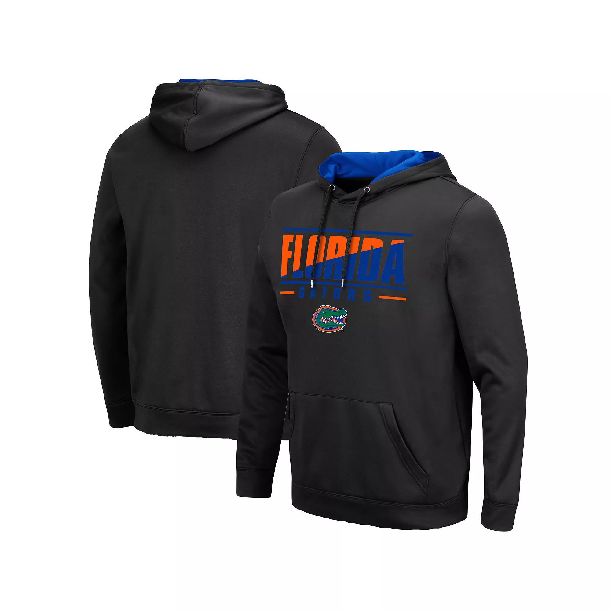 Men's Colosseum Black Florida Gators Slash Stack 2.0 Pullover Hoodie,  Product Image
