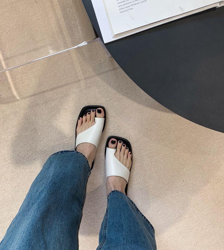 Toe Loop Square Toe Sandals Product Image