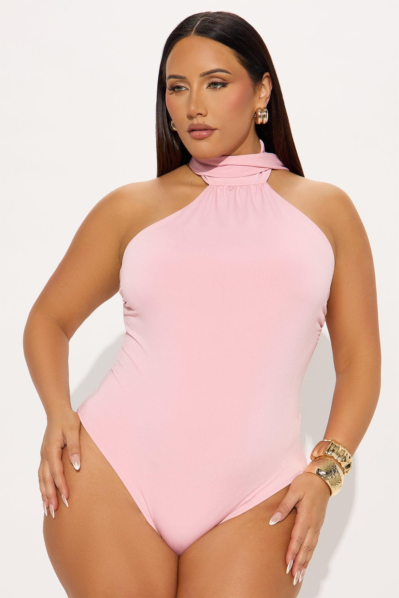 Wait For You Bodysuit - Pink Female Product Image