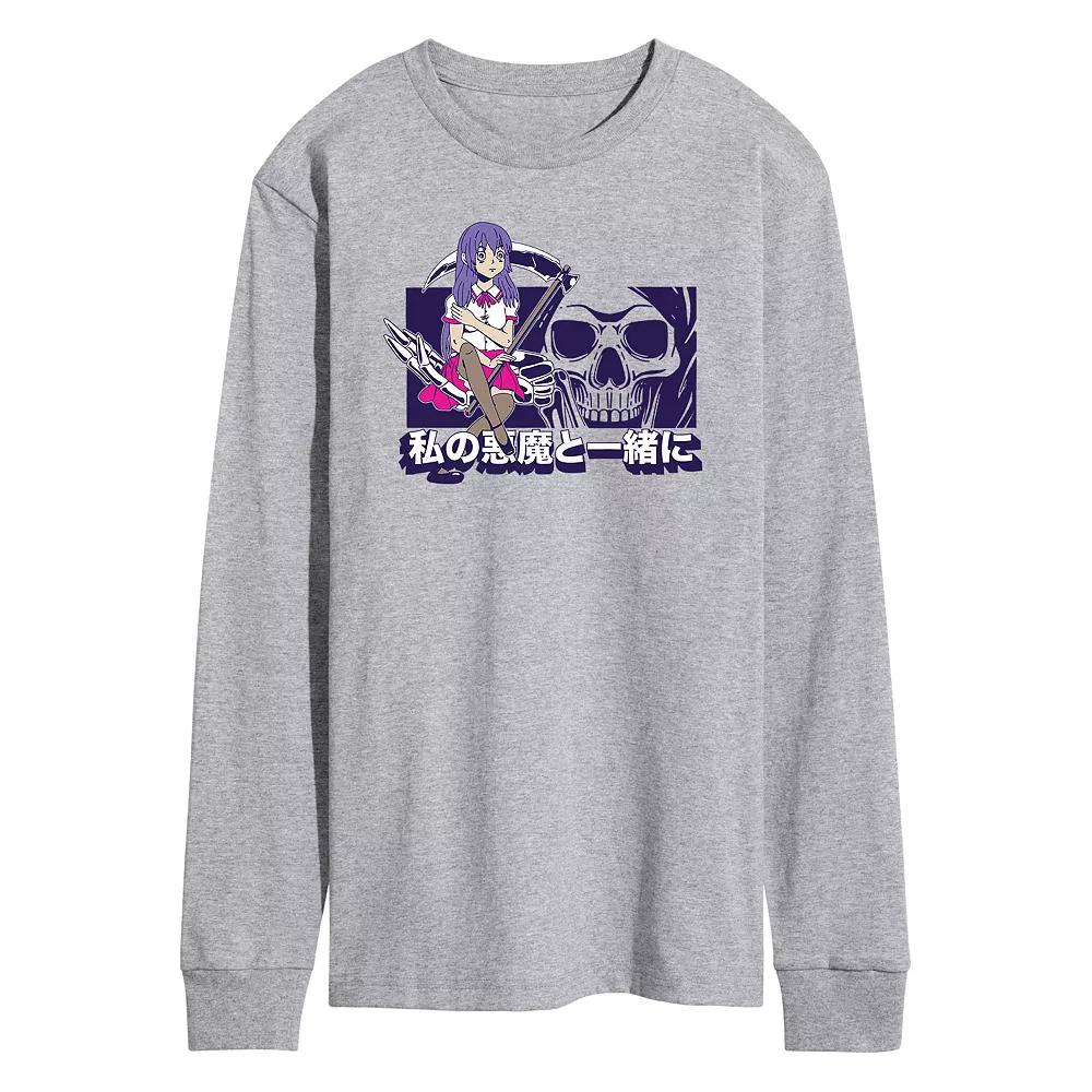 Men's Anime Down With My Demons Long Sleeve Tee,  Product Image