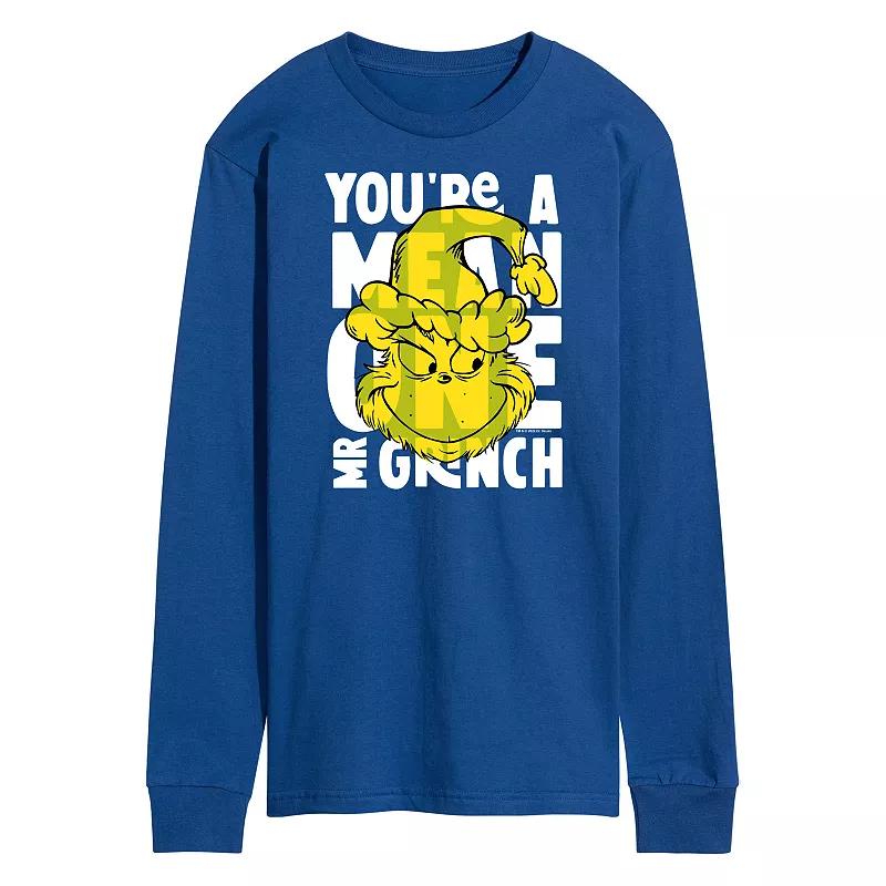 Men's Dr. Seuss Grinch You're A Mean One Long Sleeve Tee,  Product Image