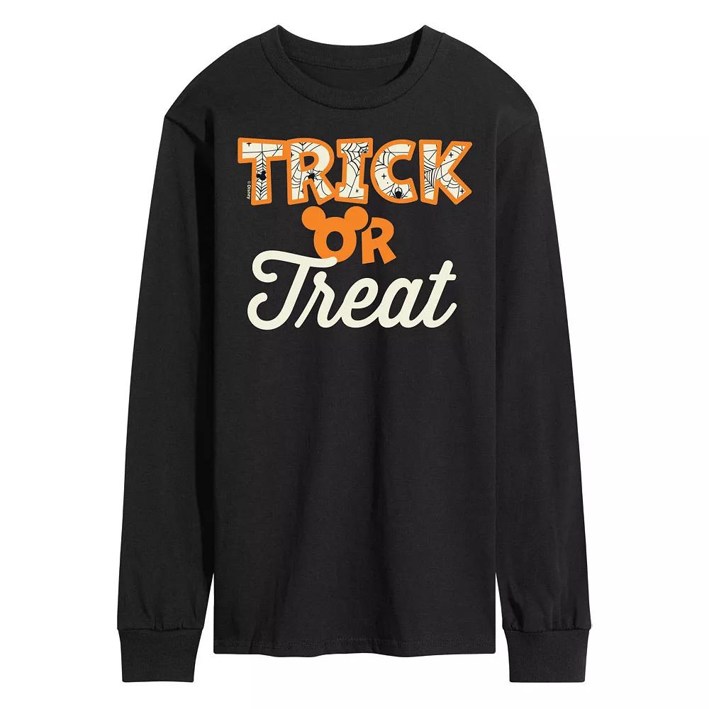 Disney's Mickey Mouse Men's Trick Or Treat Long Sleeve Graphic Tee,  Product Image