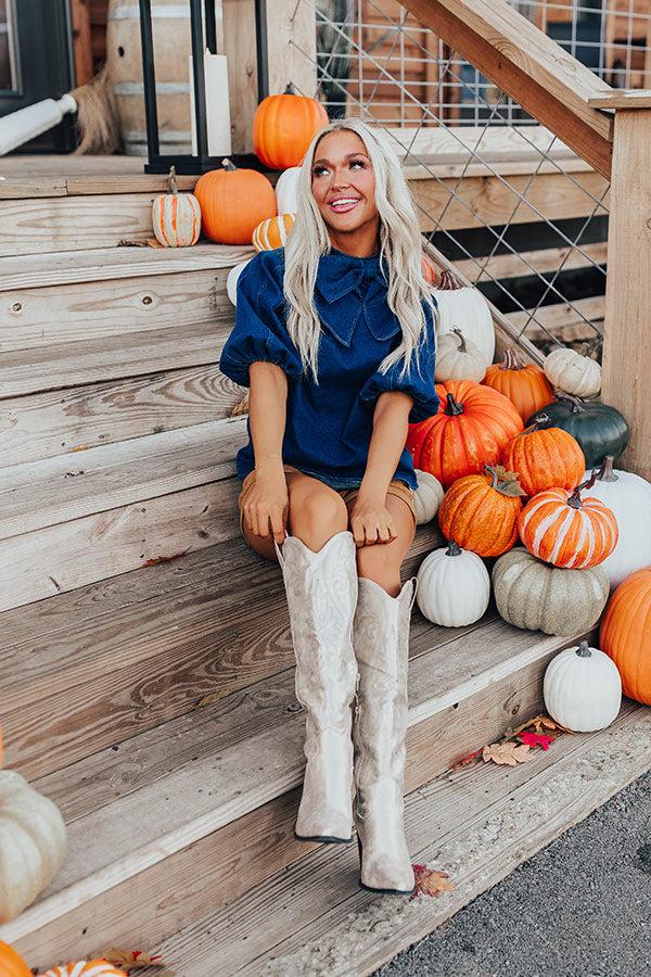 Plane to Portofino Denim Top Product Image