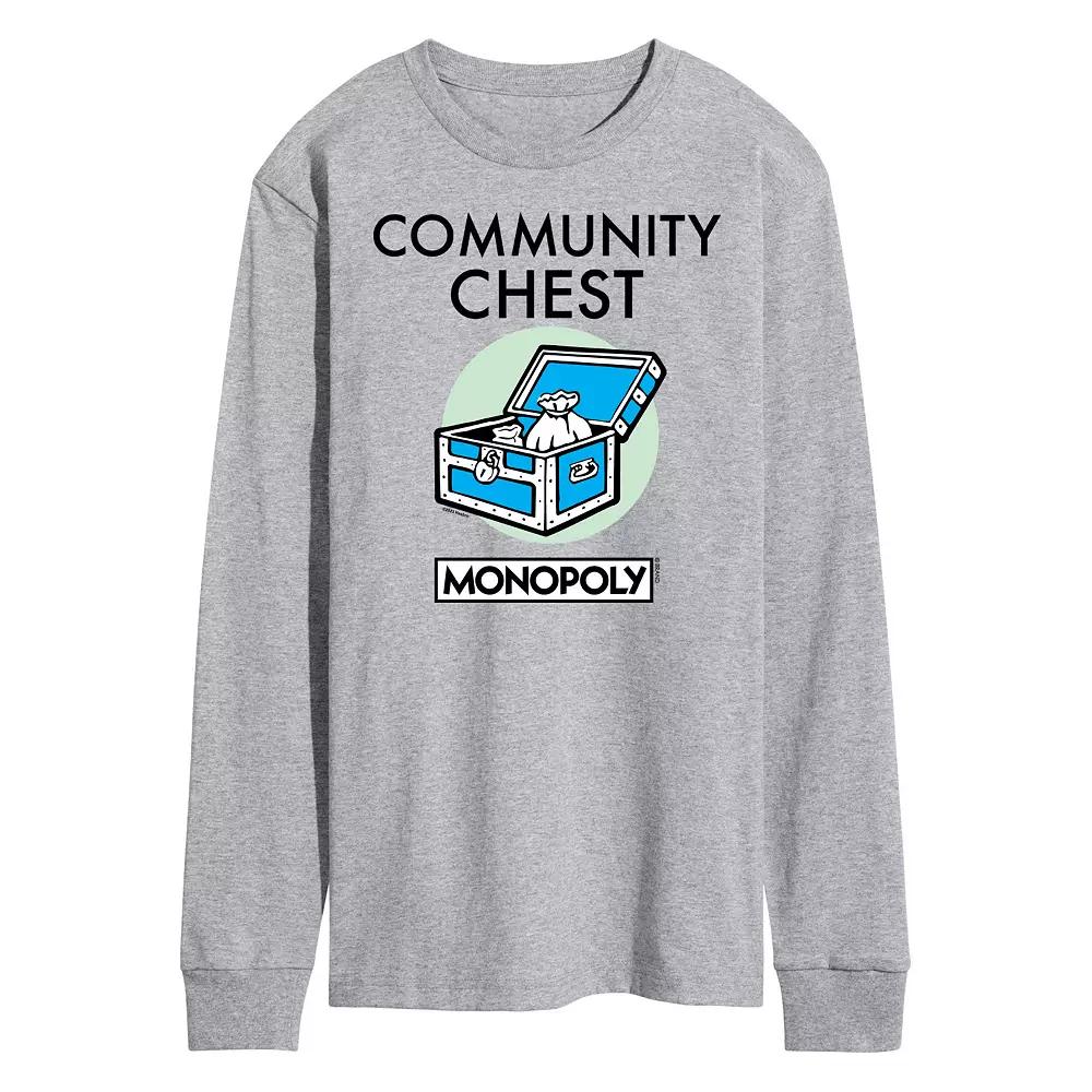 Men's Monopoly Community Chest Long Sleeve Graphic Tee,  Product Image