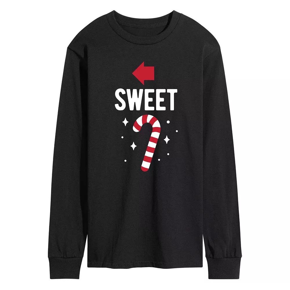 Men's Candy Cane Sweet Long Sleeve Tee,  Product Image
