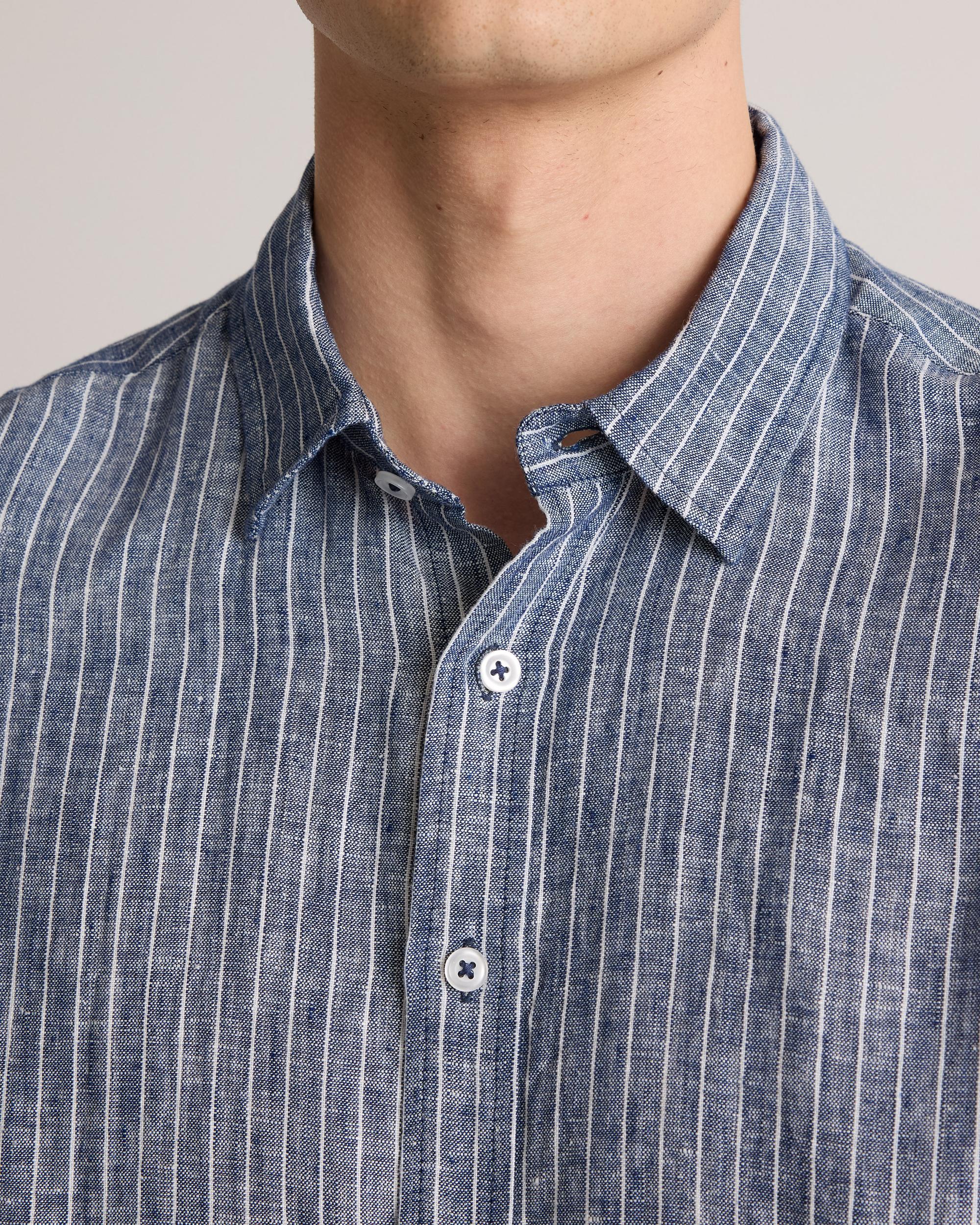 Quince | Men's 100% European Linen Relaxed Short Sleeve Shirt Product Image
