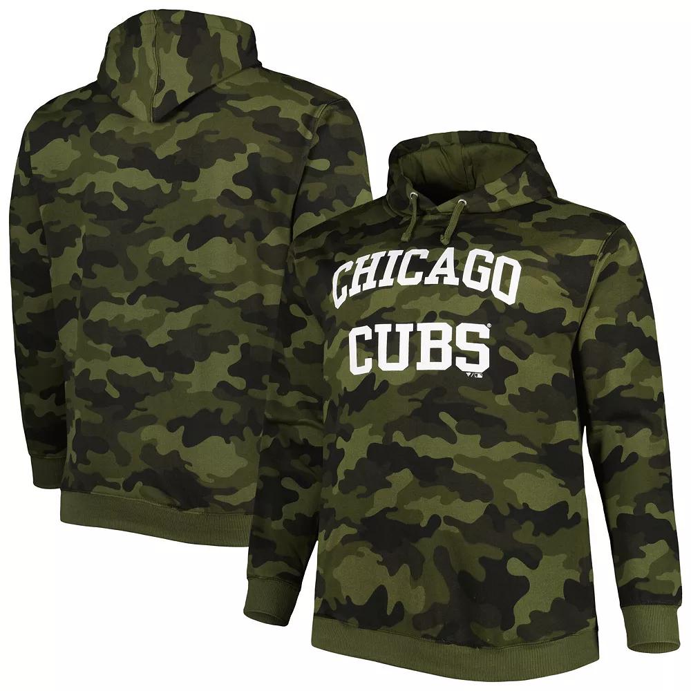 Mens Camo Chicago Cubs Allover Print Pullover Hoodie Product Image