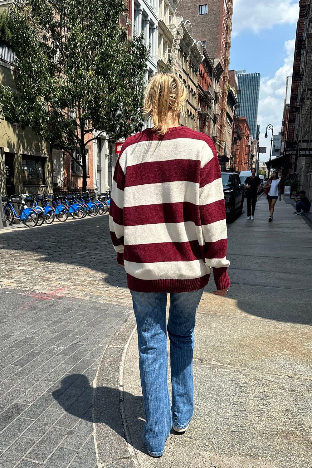 Brianna Cotton Thick Stripe Sweater Product Image