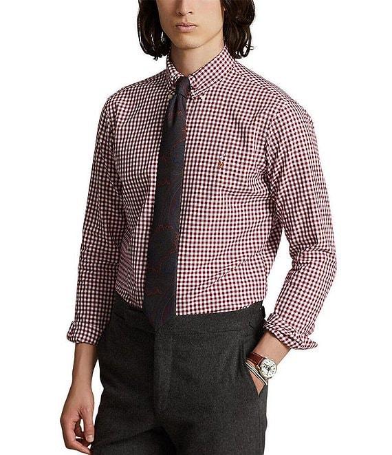 Polo Ralph Lauren Classic Fit Checked Oxford Long Sleeve Woven Shirt Product Image