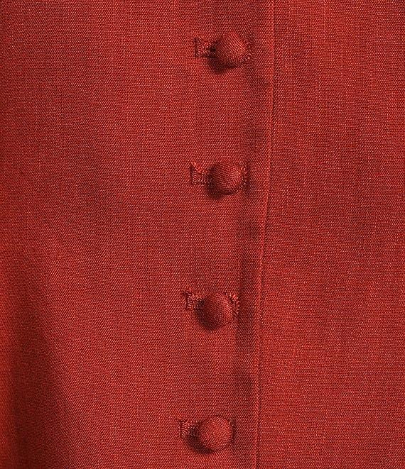 Antonio Melani Danielle Stretch Button Front Sleeveless Halter V-Neckline Peplum Vest Product Image