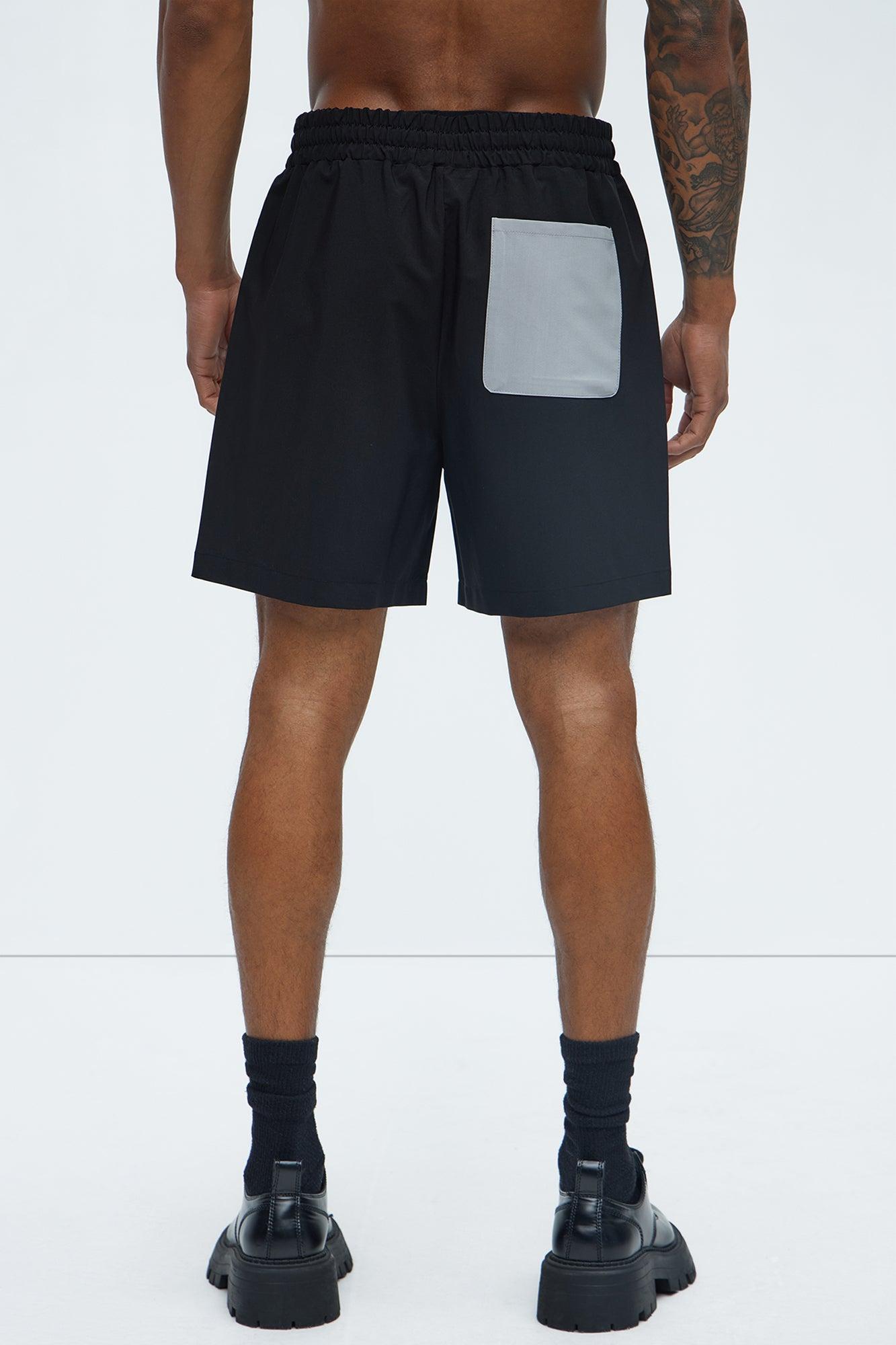 Colorblock Casual Short - Black/combo Product Image