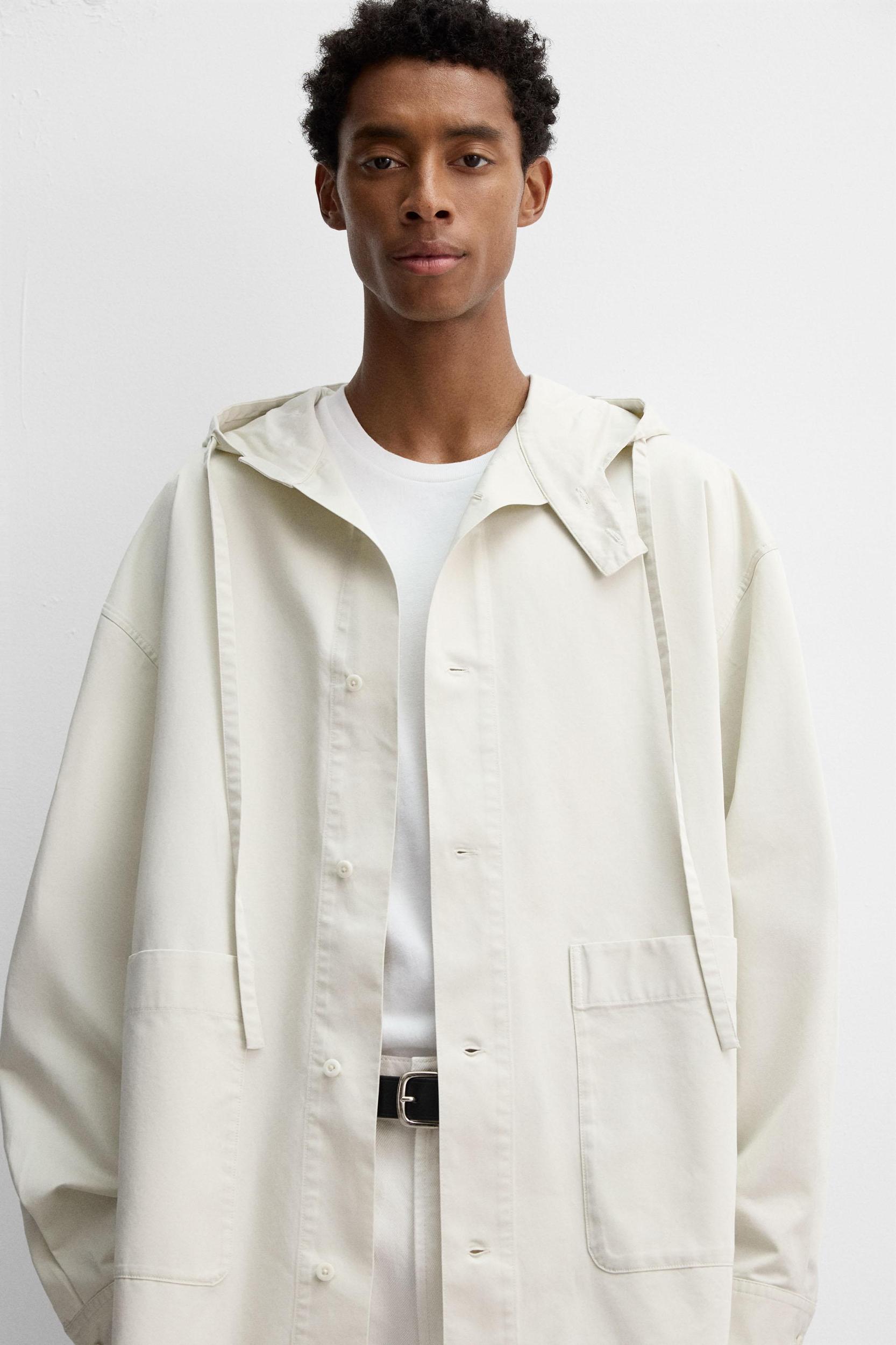 OVERSIZED FIT HOODED OVERSHIRT Product Image