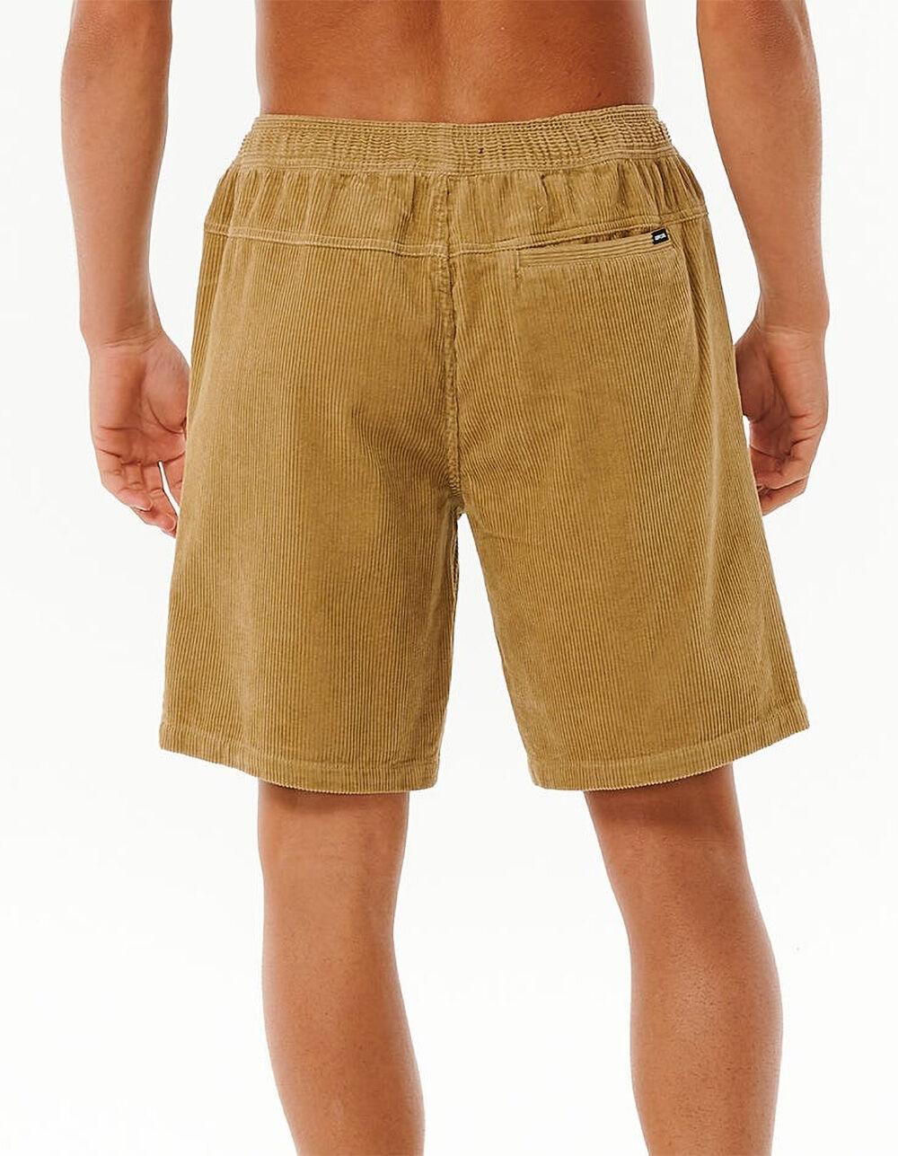 RIP CURL Classic Surf Cord Mens Volley Shorts - DK KHAKI Product Image