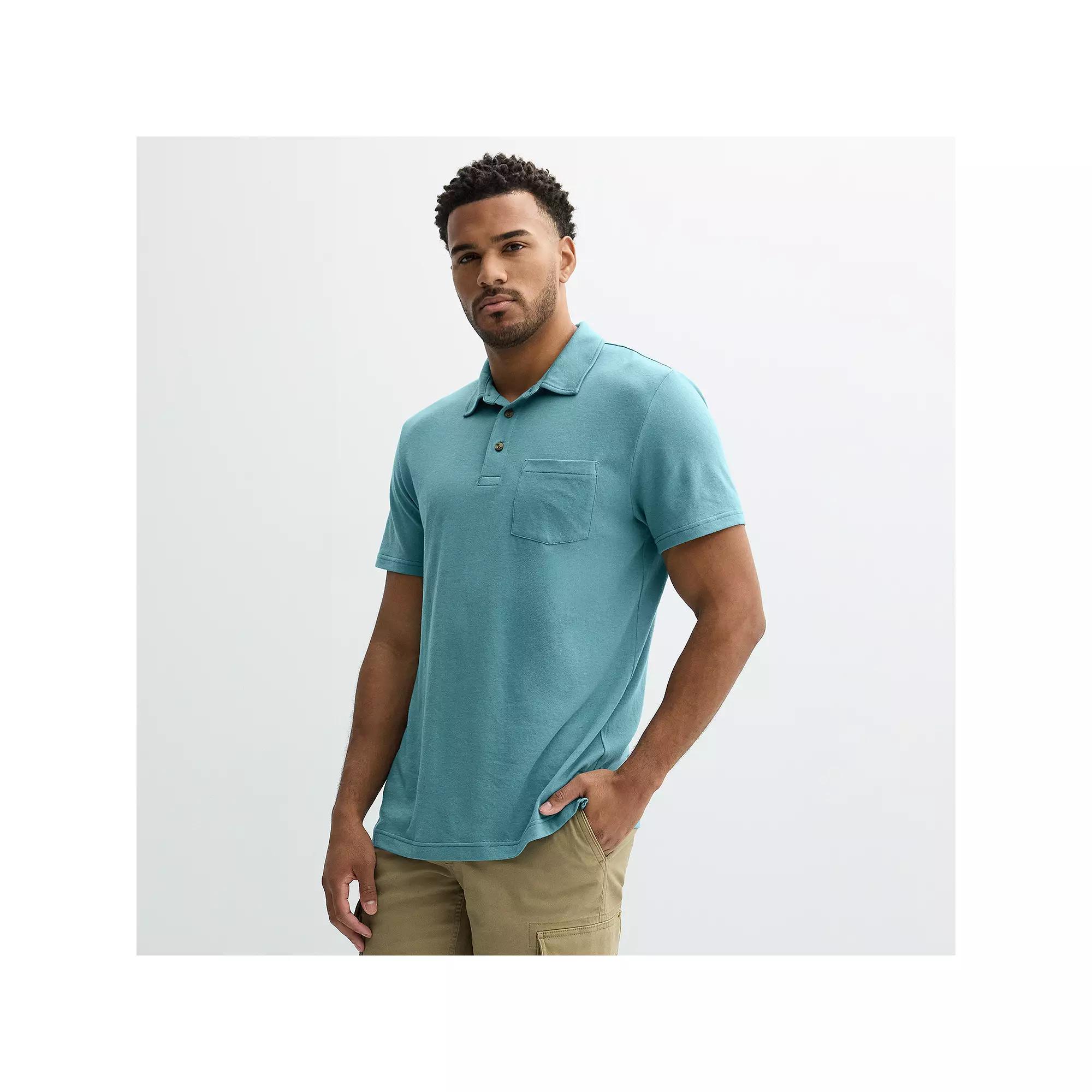 Men's Sonoma Goods For Life® Supersoft Short Sleeve Polo, Size: XXL, Medium Blue Product Image