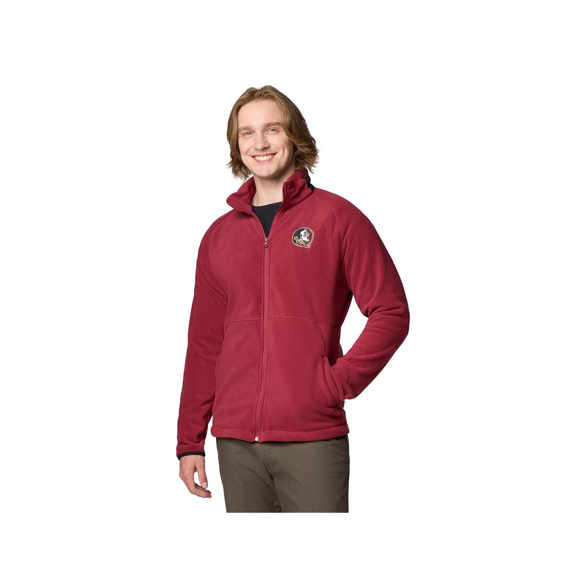 Men's Columbia Garnet Florida State Seminoles Flanker IV Fleece Raglan Full-Zip Jacket,  Product Image