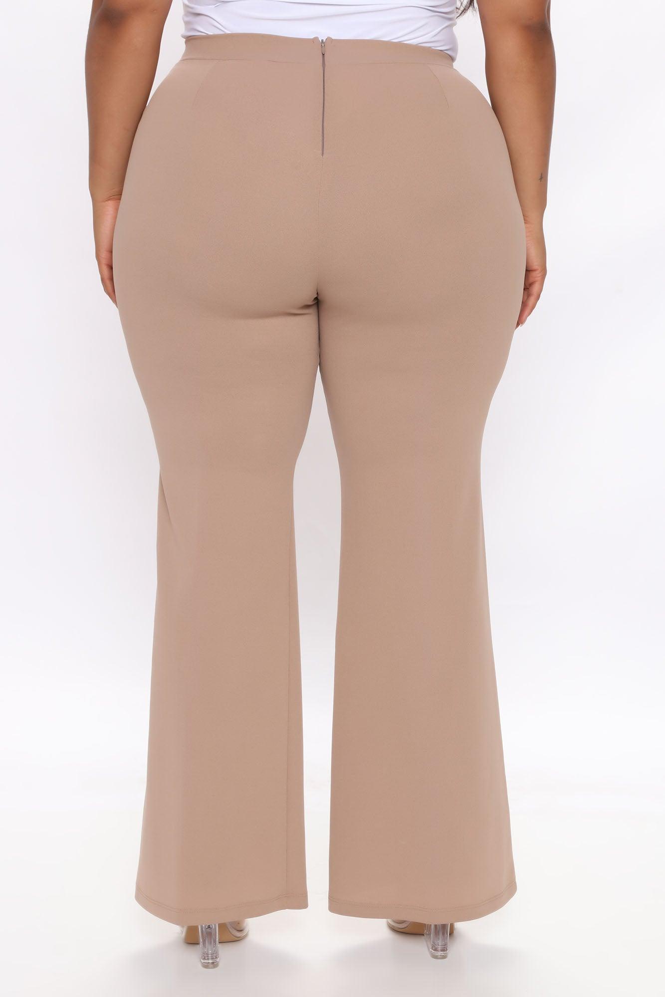 Call It Even Wide Leg Dress Pants - Taupe Product Image