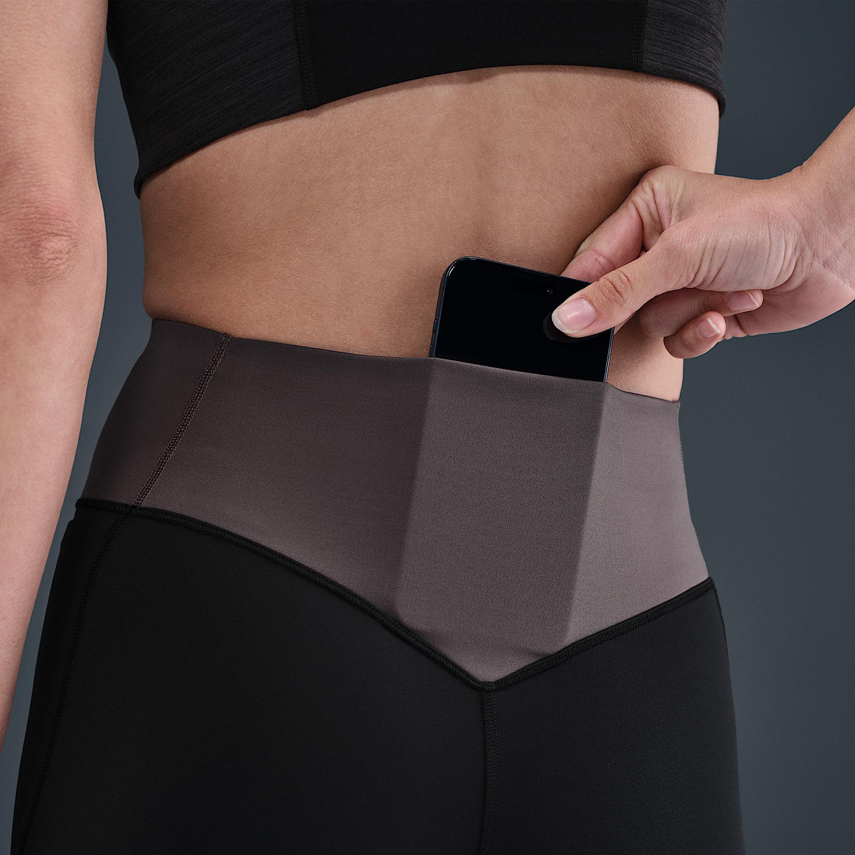 Nike Womens Universa High-Waisted 7/8 Leggings with No Front Seam | HQ6813-011 Product Image