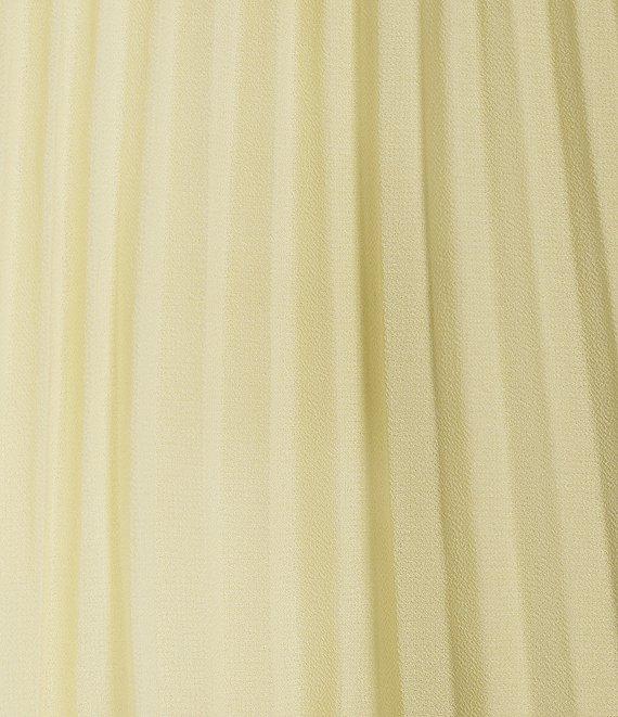 French Connection Halter Neck Sleeveless Sunburst Pleated Georgette Mini Dress Product Image