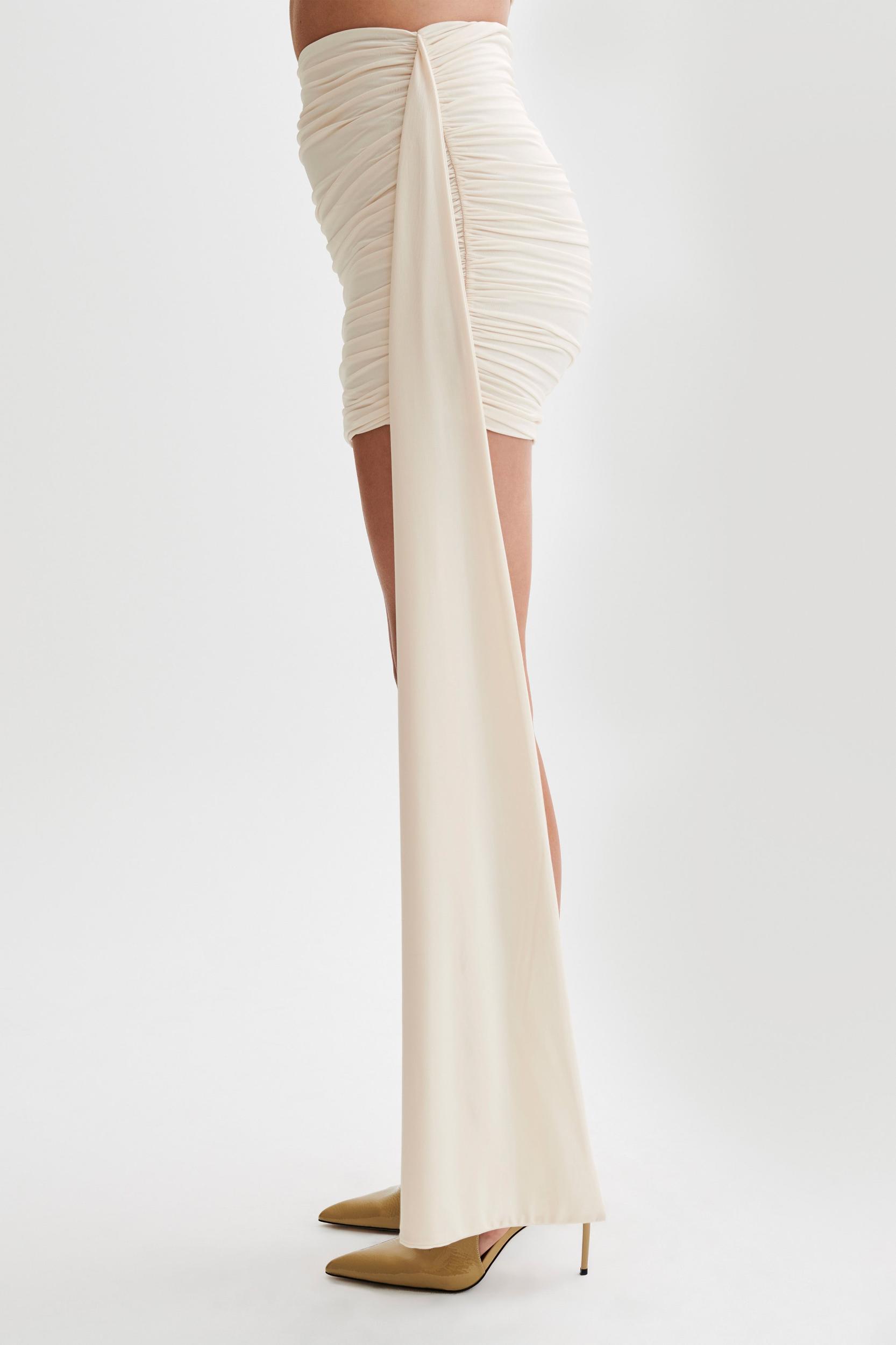 Wren Slinky Mini Skirt - Buttercream Product Image