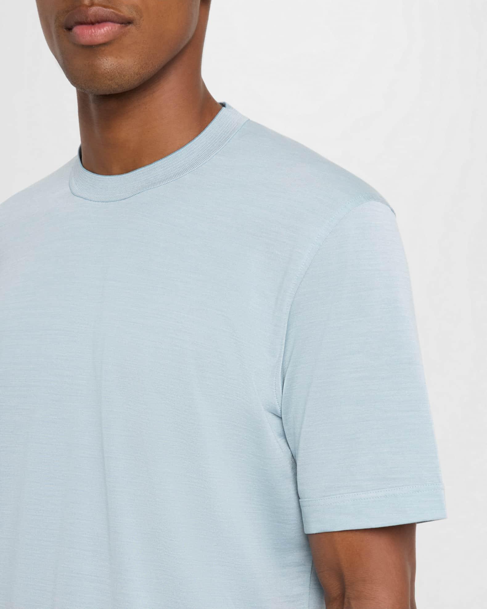 Men's Melange Silk and Cotton Crewneck T-Shirt Product Image