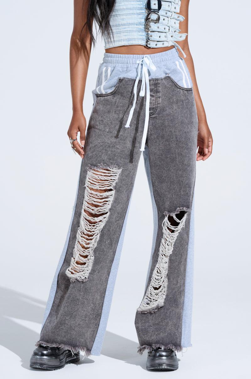 LETS GET IT GOING DISTRESSED JOGGER Product Image