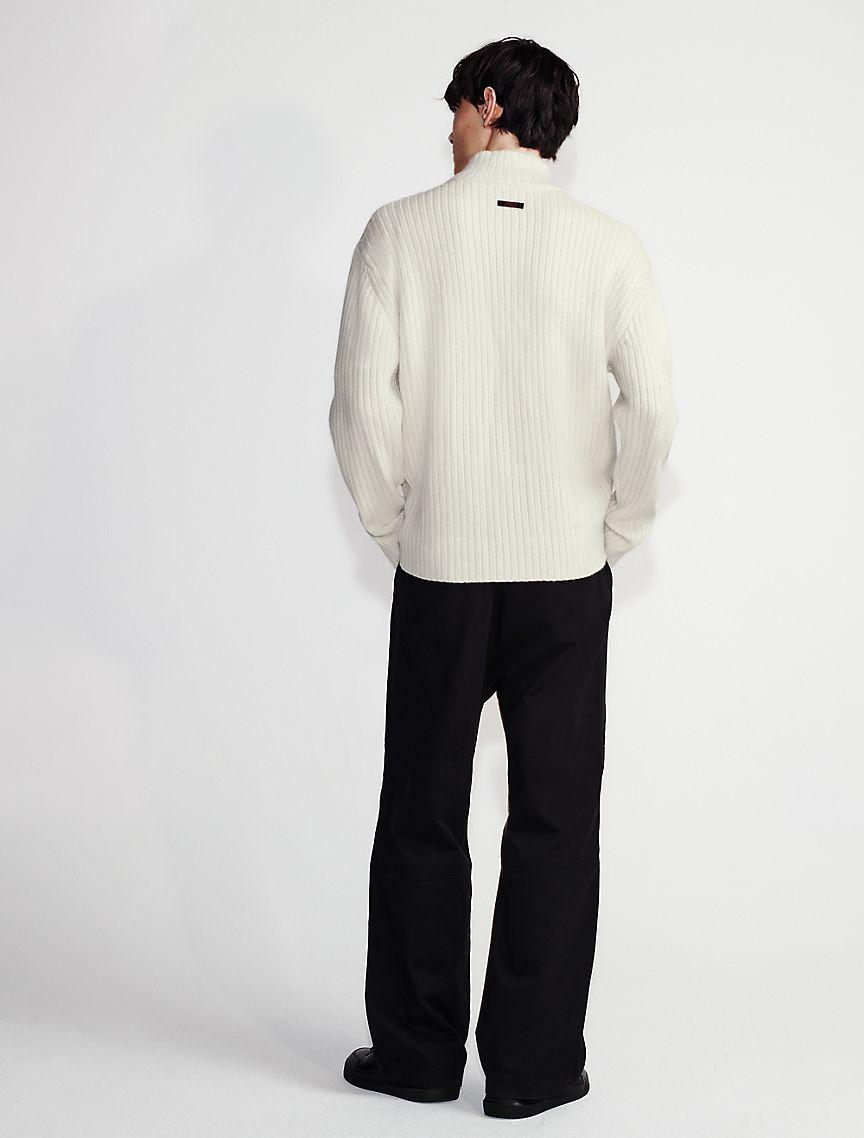 Ribbed Zip Sweater Product Image