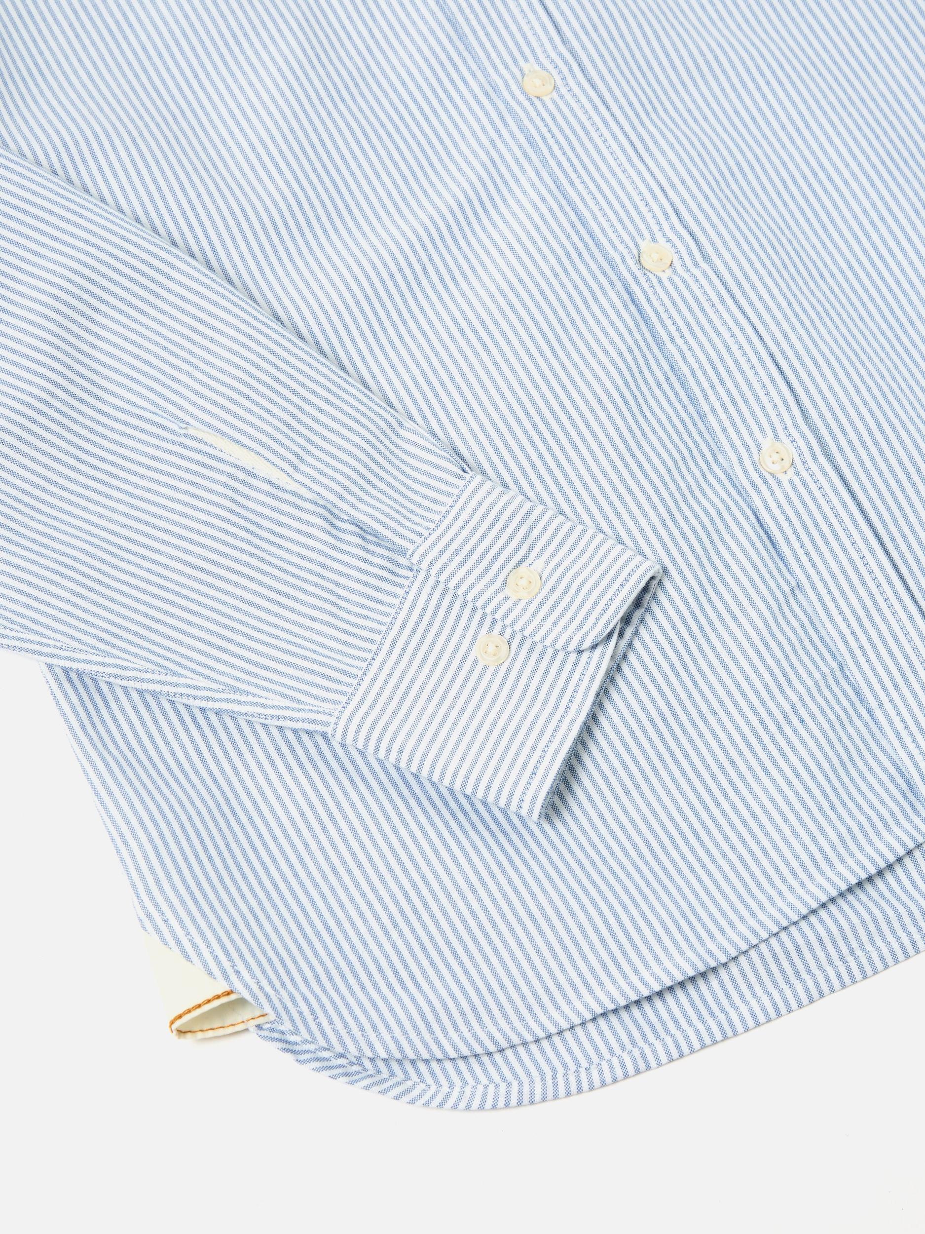 Universal Works Daybrook Shirt in Blue Oxford Stripe Product Image