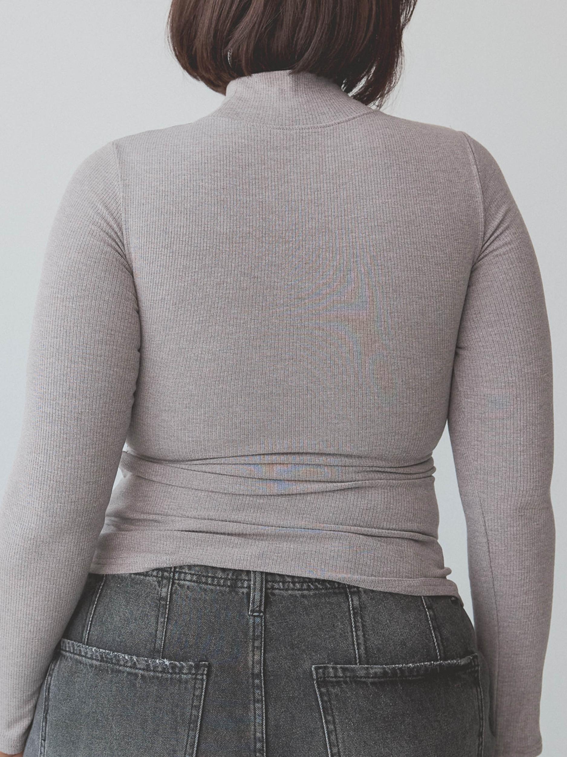 Ribbed Turtleneck Long Sleeve Product Image