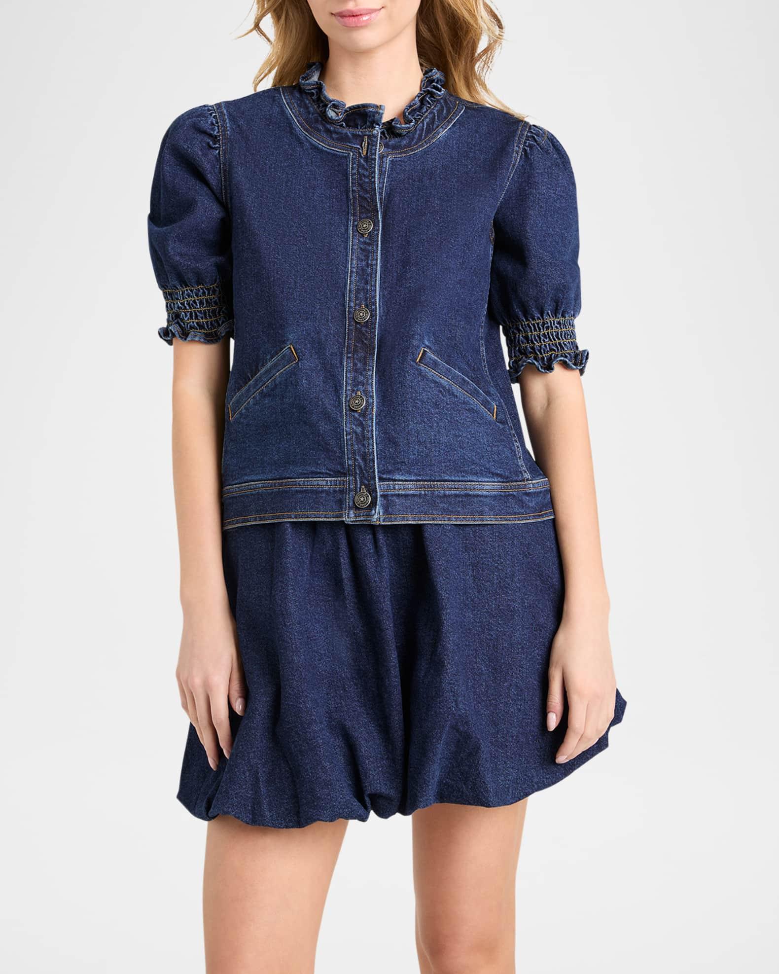 Quincy Short-Sleeve Denim Jacket Product Image