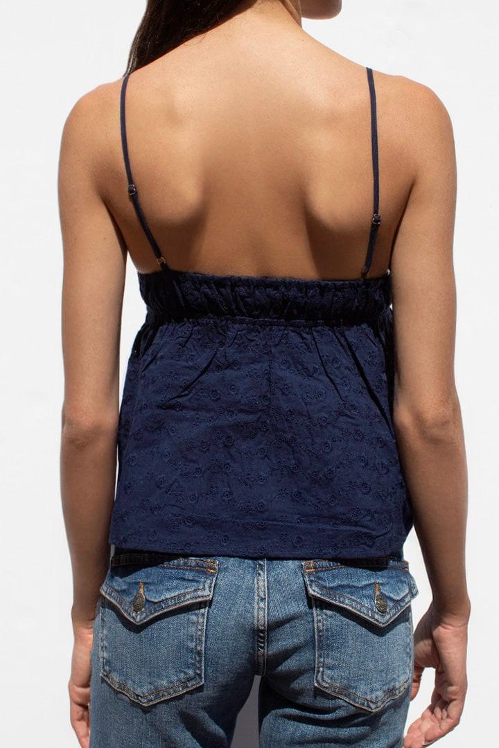 V-neck broderie anglaise top Product Image