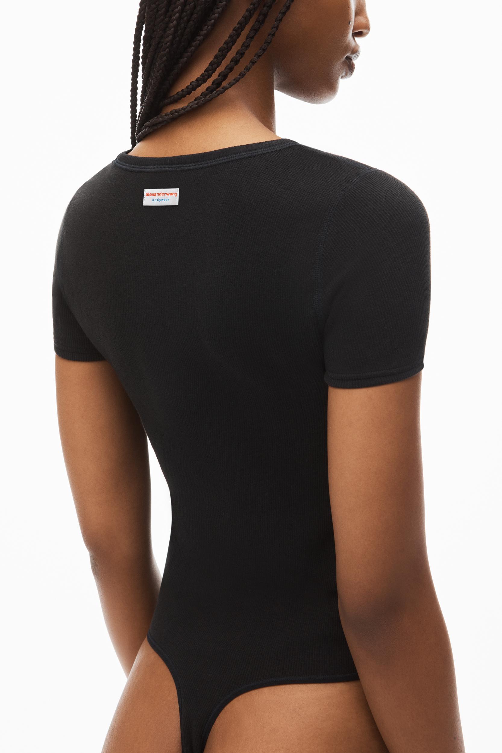 Short-sleeve Bodysuit In Rib-knit Jersey Product Image