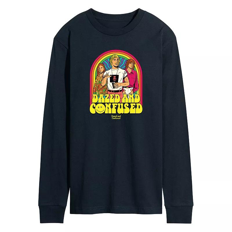 Men's Dazed and Confused Retro Rainbow Long Sleeve Graphic Tees,  Product Image