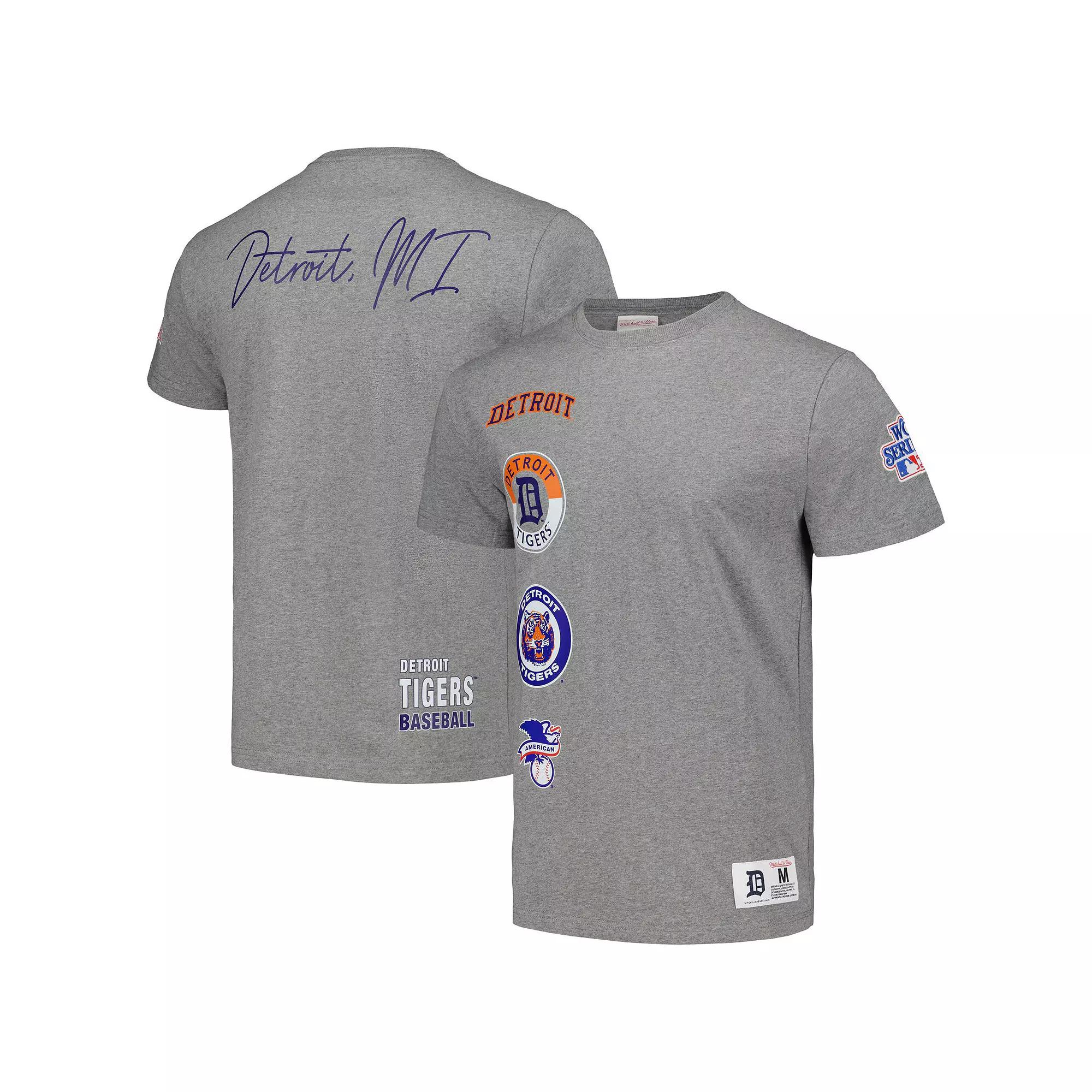 Men's Mitchell & Ness Heather Gray Detroit Tigers Cooperstown Collection City Collection T-Shirt,  Product Image