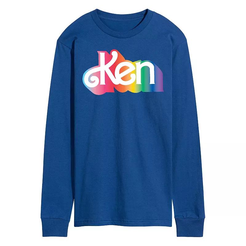 Men's Barbie Ken Logo Long Sleeve Graphic Tee,  Product Image