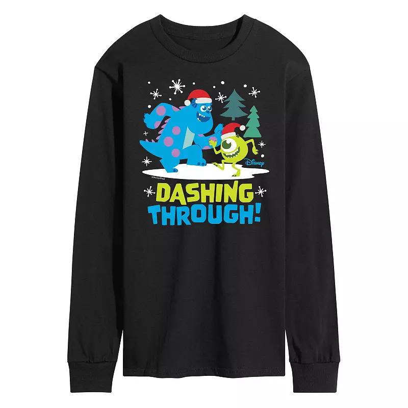 Disney / Pixar's Monsters Inc. Men's Dashing Through Long Sleeve Graphic Tee,  Product Image