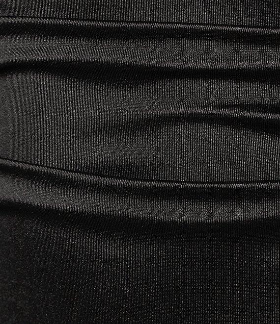 Honey and Rosie Spaghetti Strap V-Neck Royal Sateen Dress Product Image