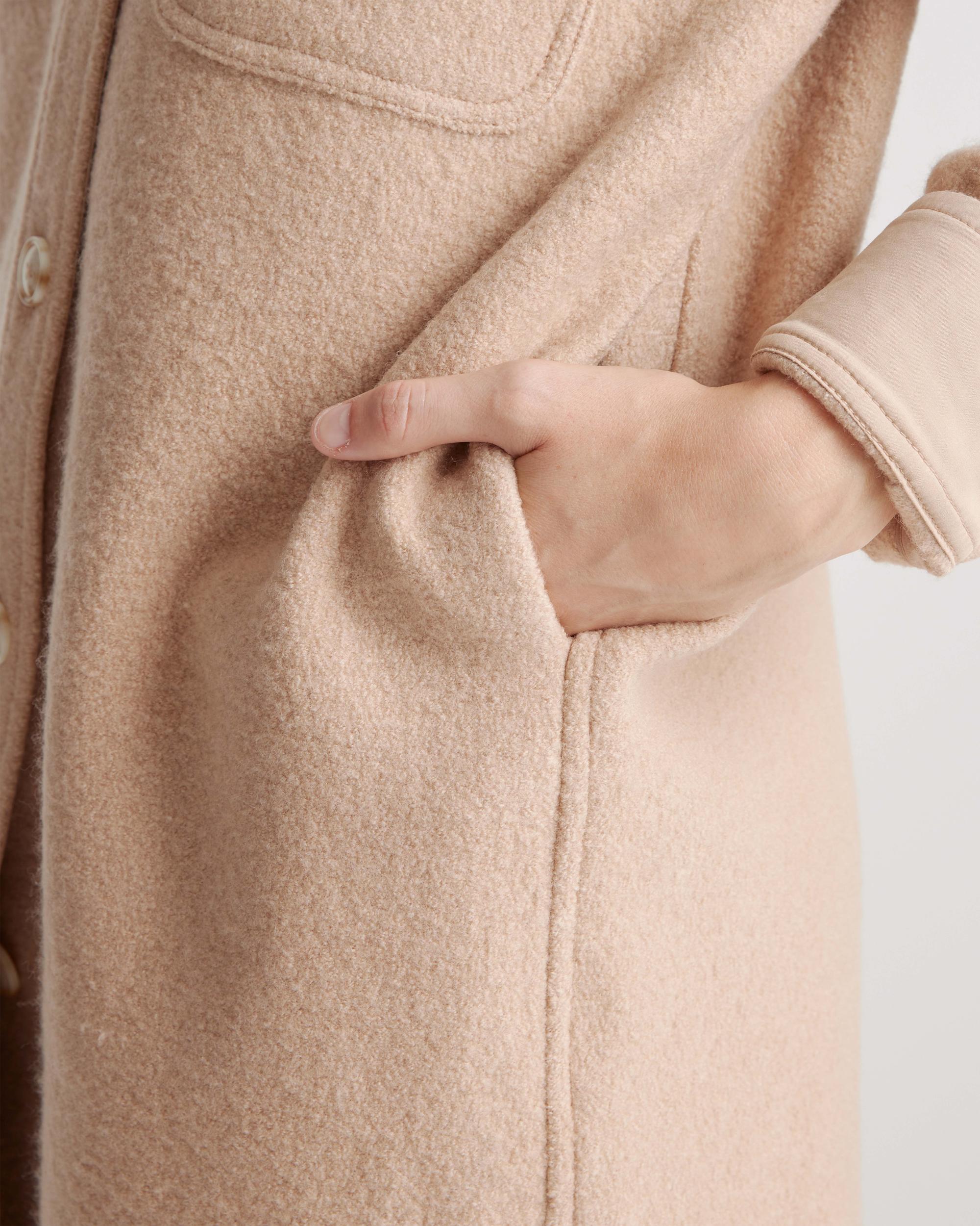 Quince | Women's 100% Merino Wool Long Shirt Jacket Size XS Product Image