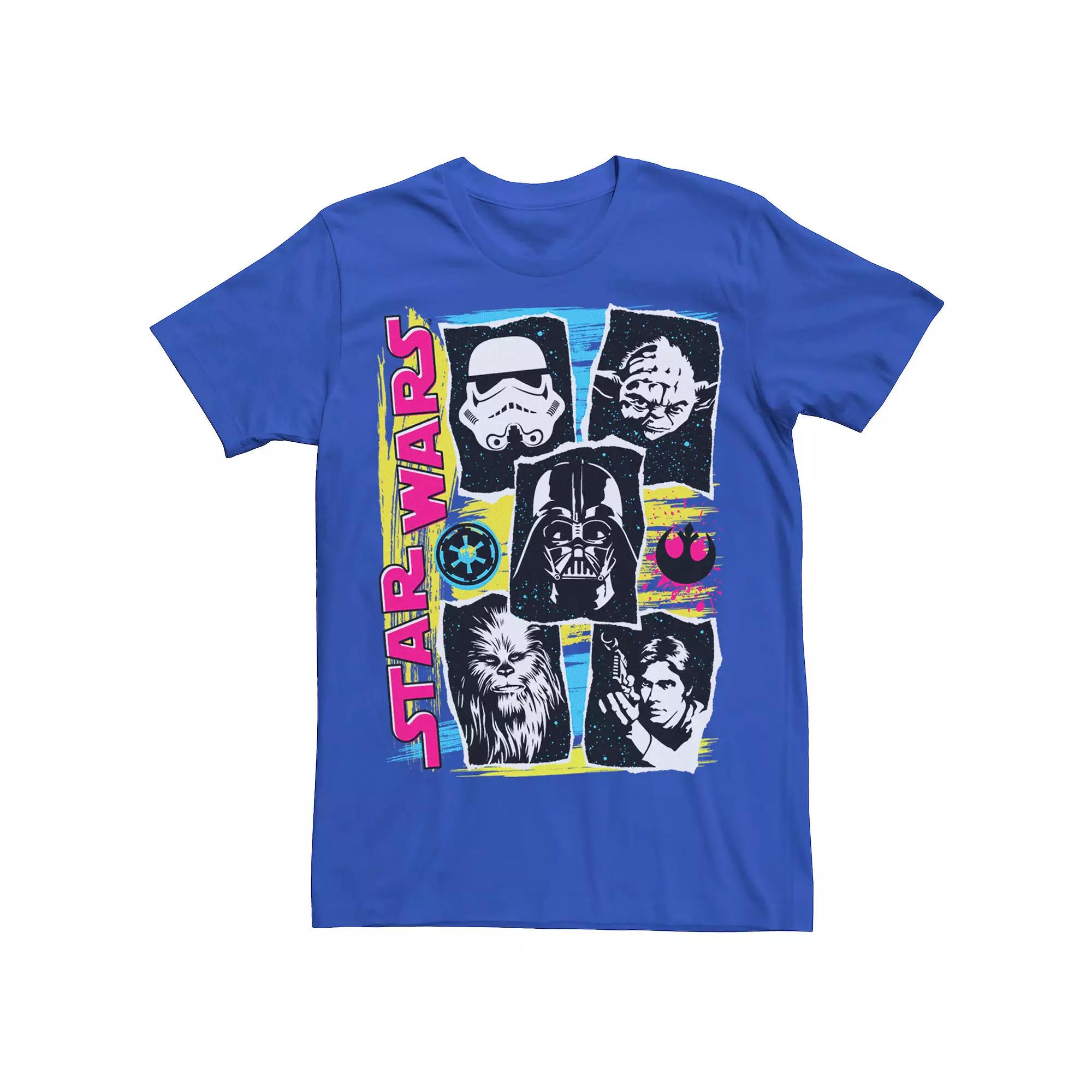 Men's Star Wars Characters Colorpop Collage Graphic Tee,  Product Image