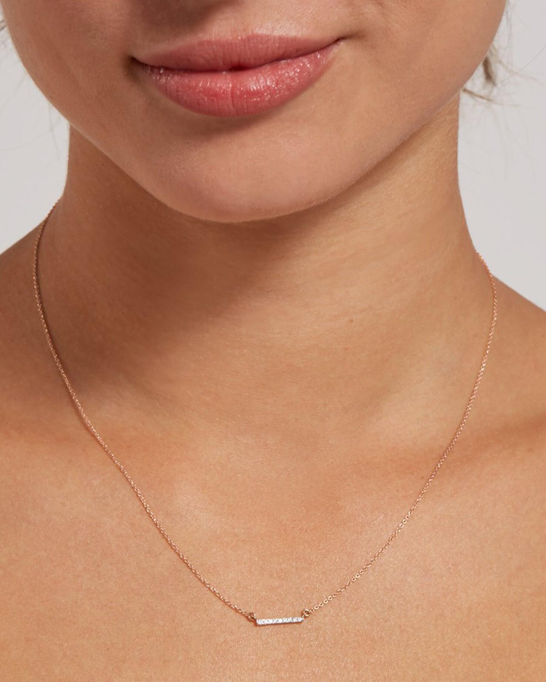 Quince | Women's Diamond Bar Necklace 14K Gold Product Image