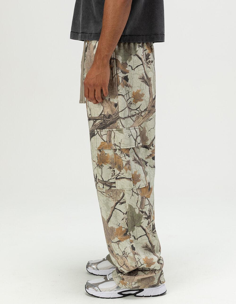 RSQ Mens Baggy Cargo Sweatpants - CAMO BLACK Product Image