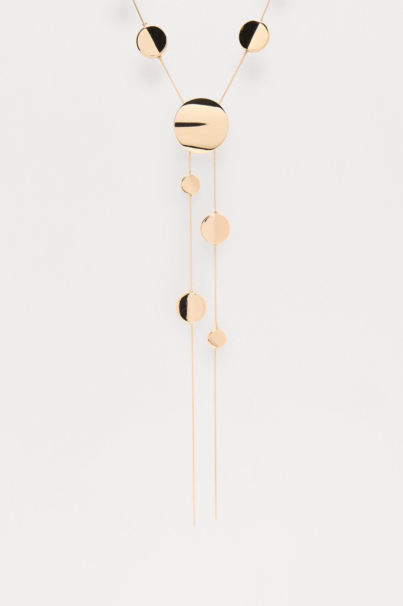 Forever Hanging On Lariat Necklace - Gold Product Image