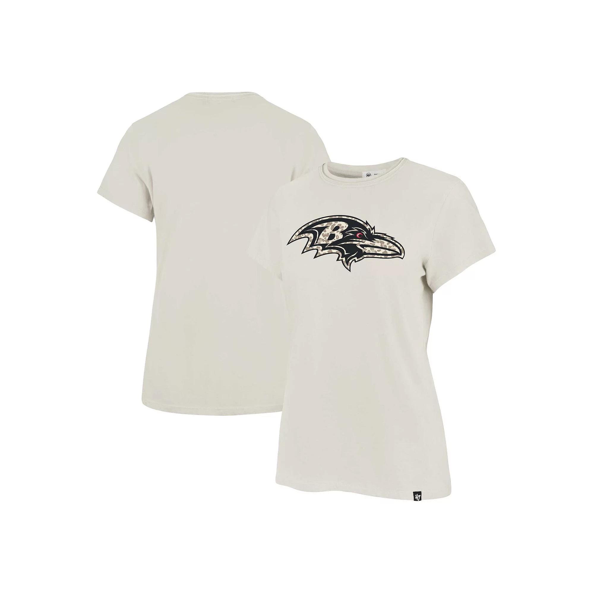 Women's '47 Cream Baltimore Ravens Panthera Frankie T-Shirt, Size: XL, Beige Product Image