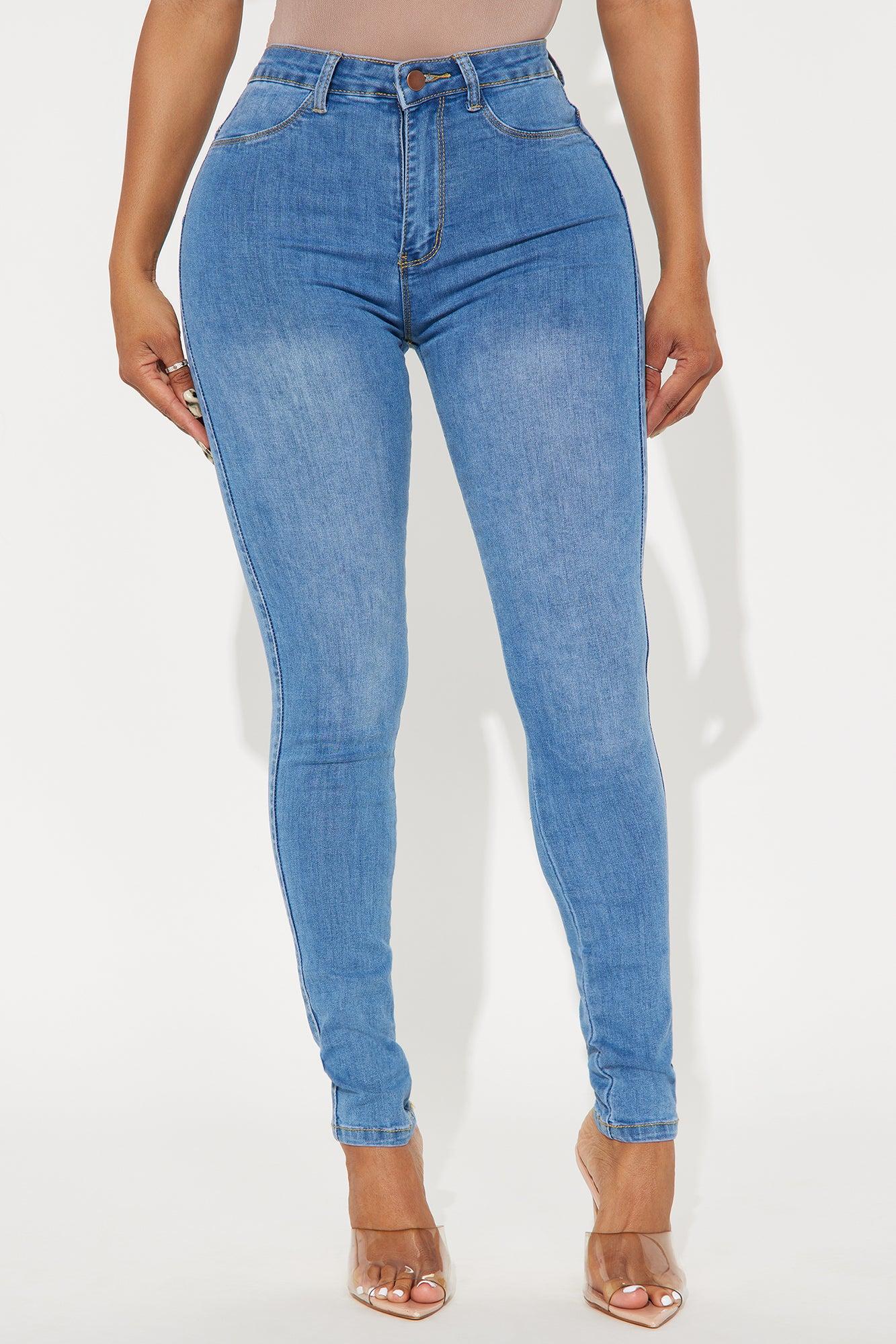 Classic Belle High Rise Booty Lifter Skinny Jeans - Medium Blue Wash Product Image