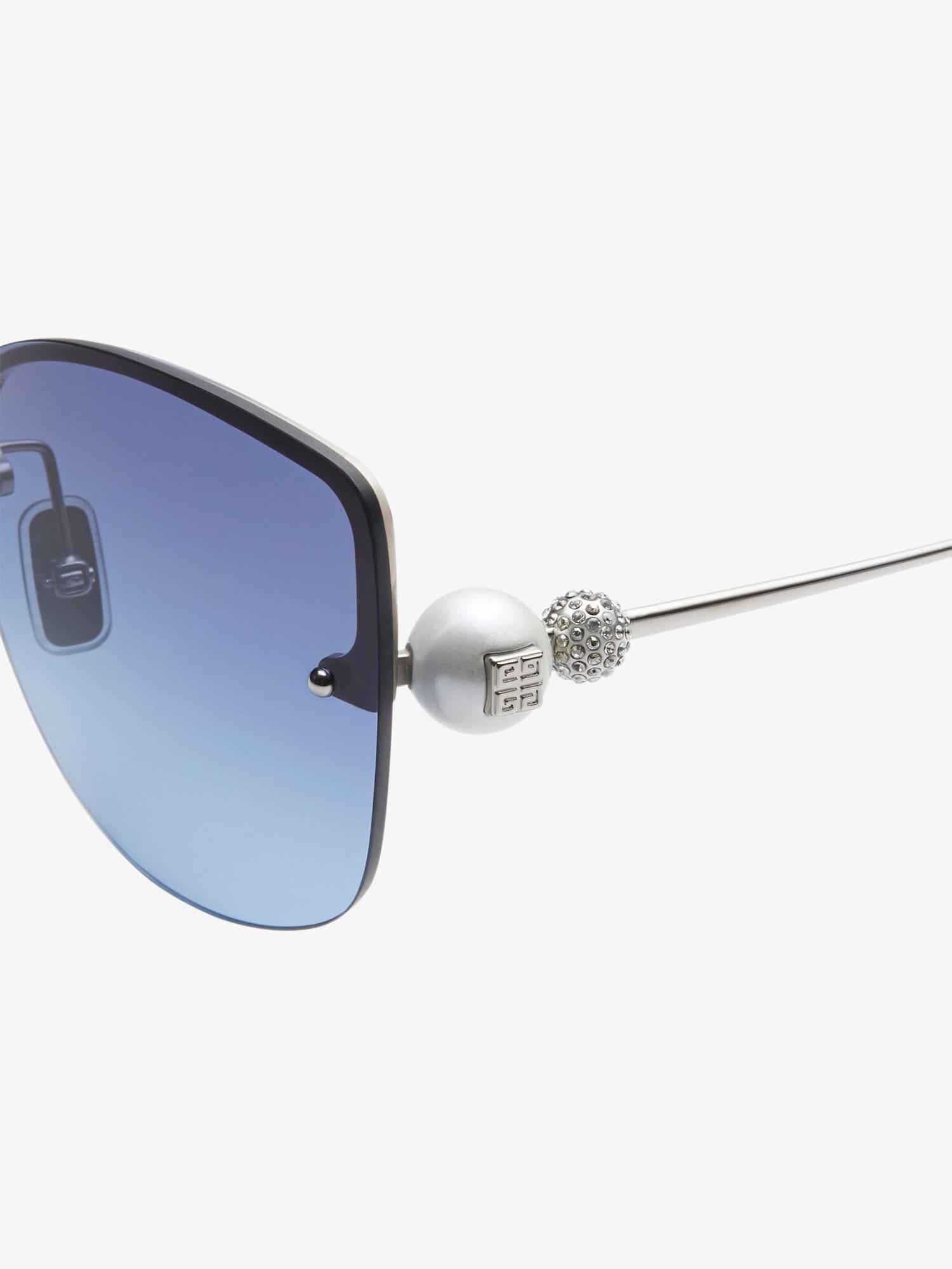 4G Pearl sunglasses in metal with crystals Product Image