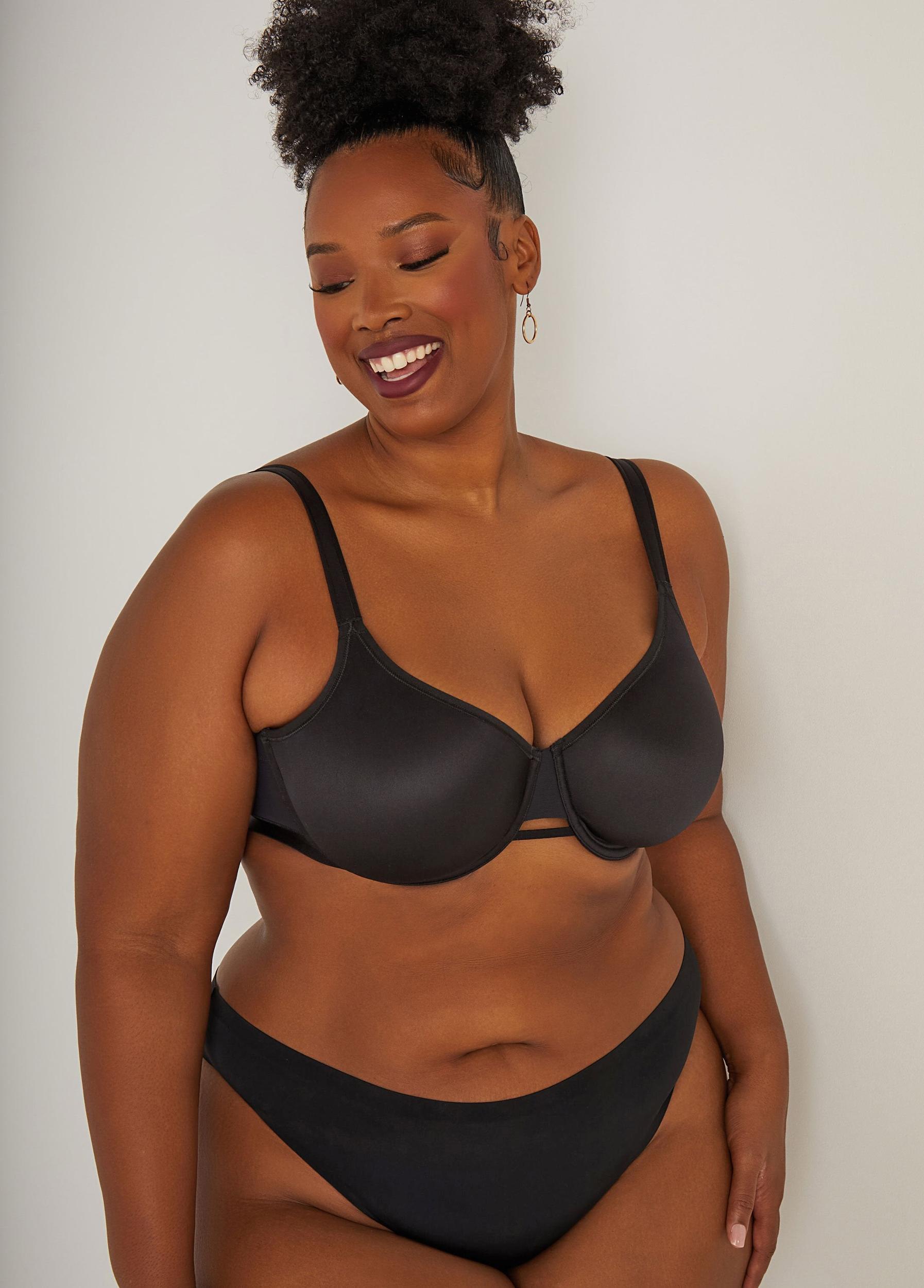 Plus Size Paneled Side Smoothing Minimizer Bra Ashley Stewart Product Image