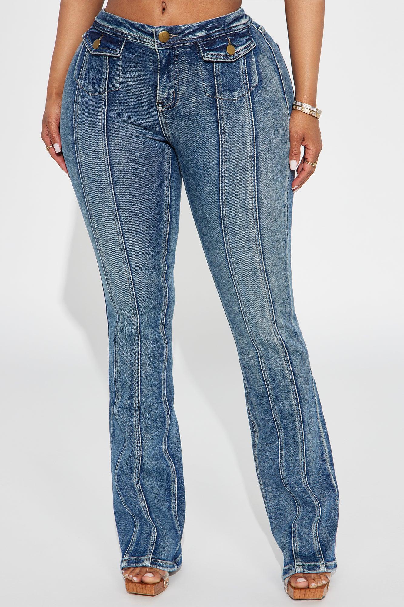 Hardly Seams Stretch Bootcut Jeans - Medium Wash Product Image