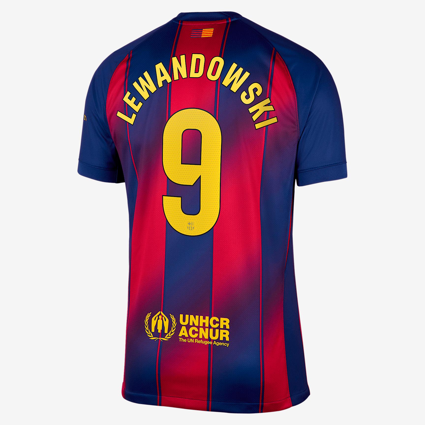 Robert Lewandowski Barcelona 2025/26 Stadium Home Nike Men's Dri-FIT Soccer Jersey Product Image