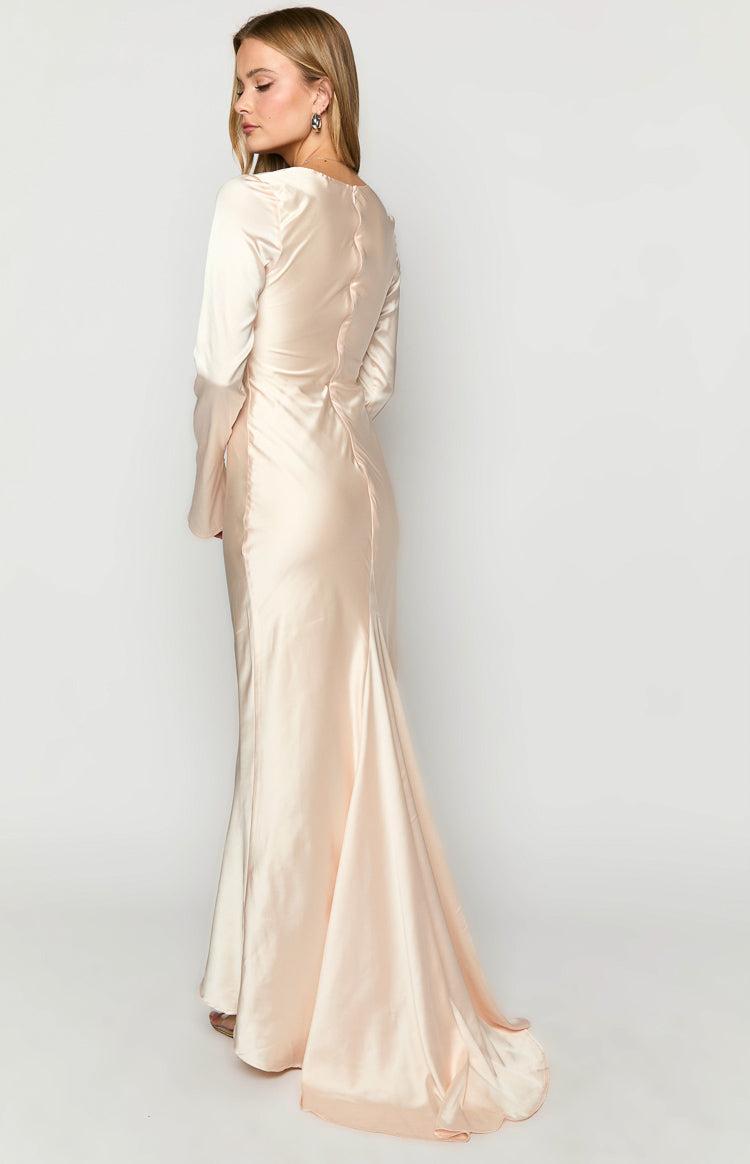 Addina Cream Long Sleeve Maxi Dress Product Image