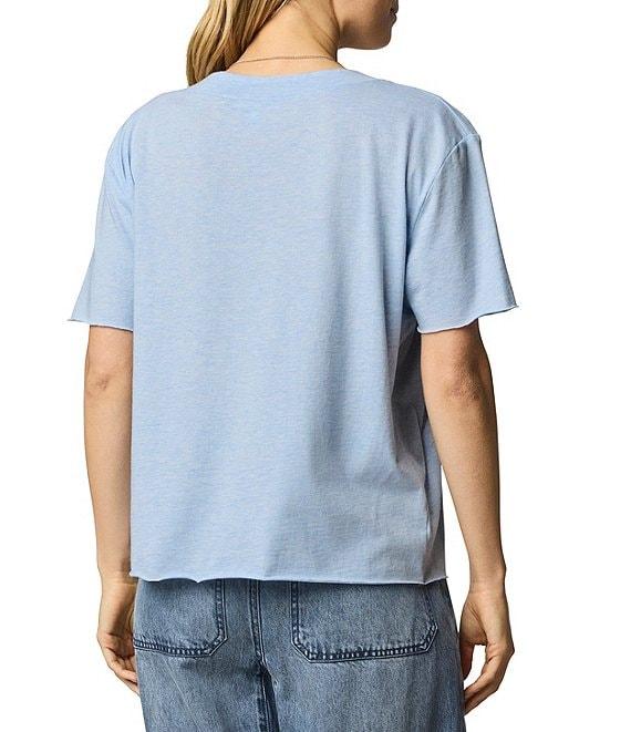 Splendid Kacey Knit Jersey Short Sleeve V-Neck Tee Shirt Product Image