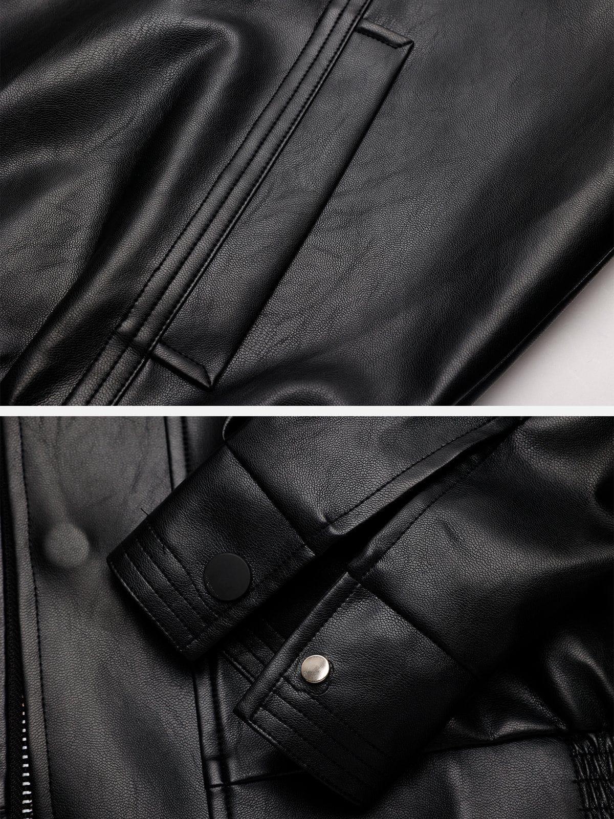 Aelfric Eden Leather Zip Up Jacket Product Image